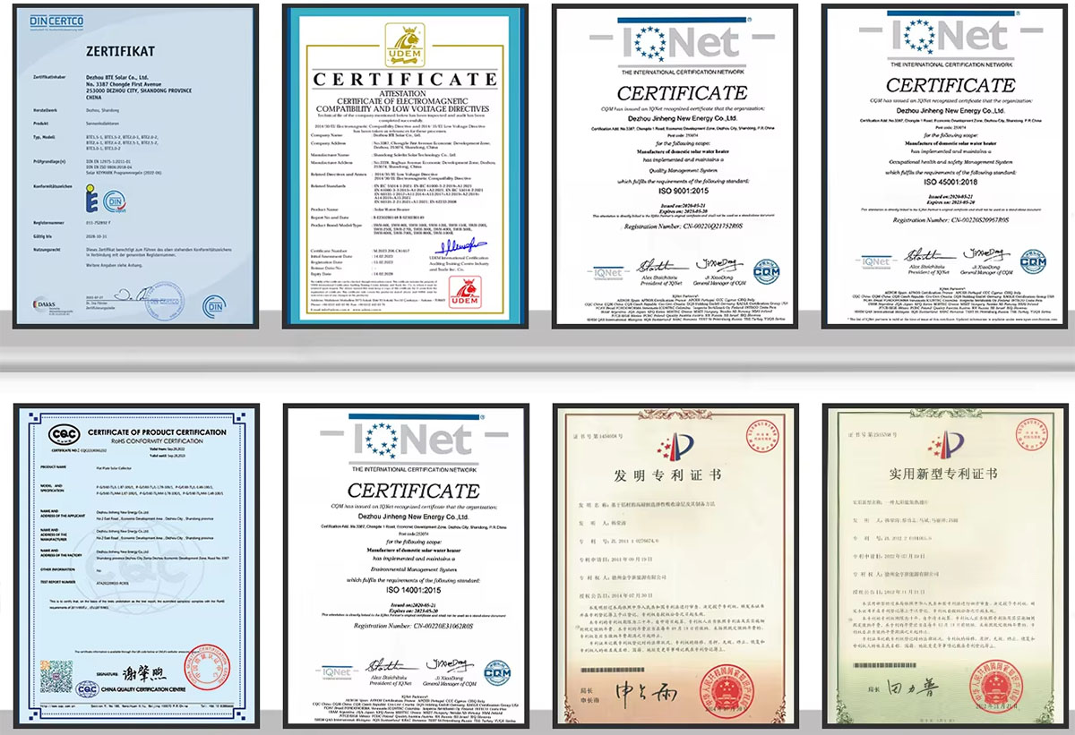 Système de chauffage solaire de l'eau sous pression divisé